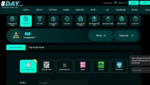 Hướng dẫn nạp tiền 8Day qua các bước